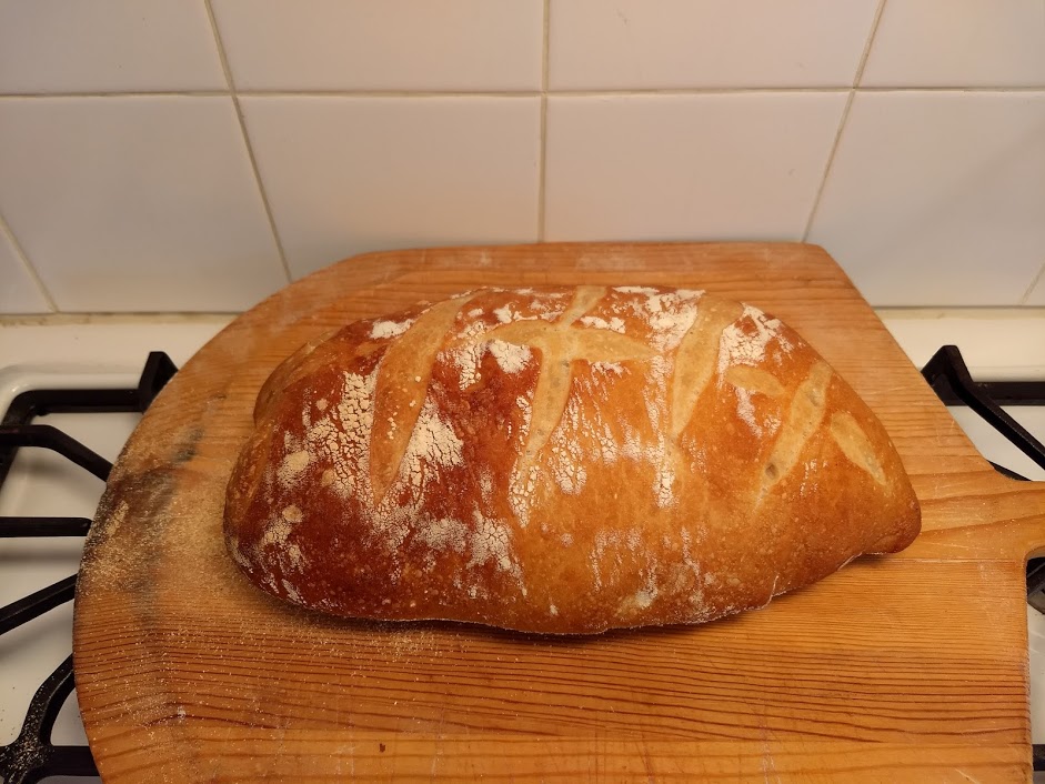 Crusty Loaf of amazing, home-made Italian Bread